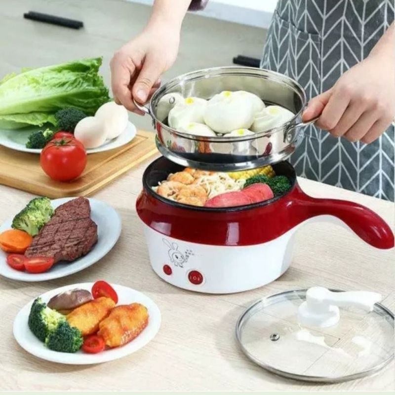 Panci Elektrik Multifungsi Electric Fry Pan Panci Listrik Lapis Keramik YK DESIGN YK-802