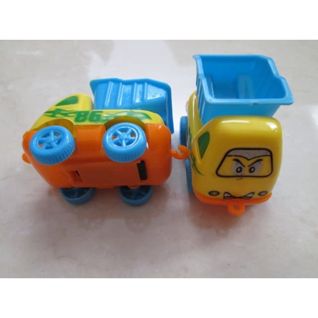 Mainan Mobil Cartoon Truck Pull Back 1 Set Isi 6 Pcs