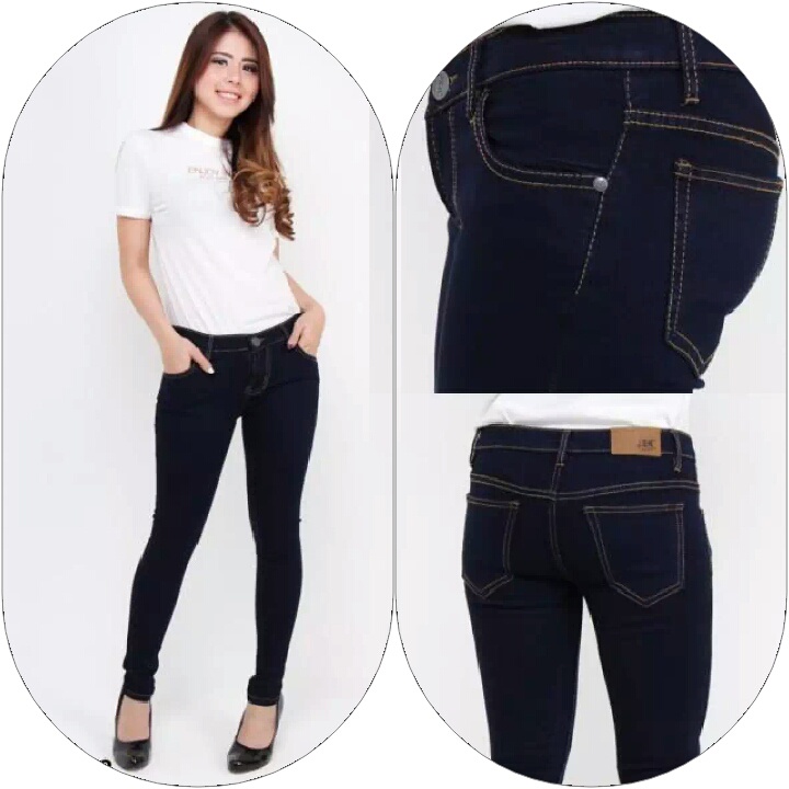 CELANA JEANS WANITA JUMBO - MODEL SKINY DENIM STREET SIZE 27 - 42 PILIHAN TERBAIK MASA KINI