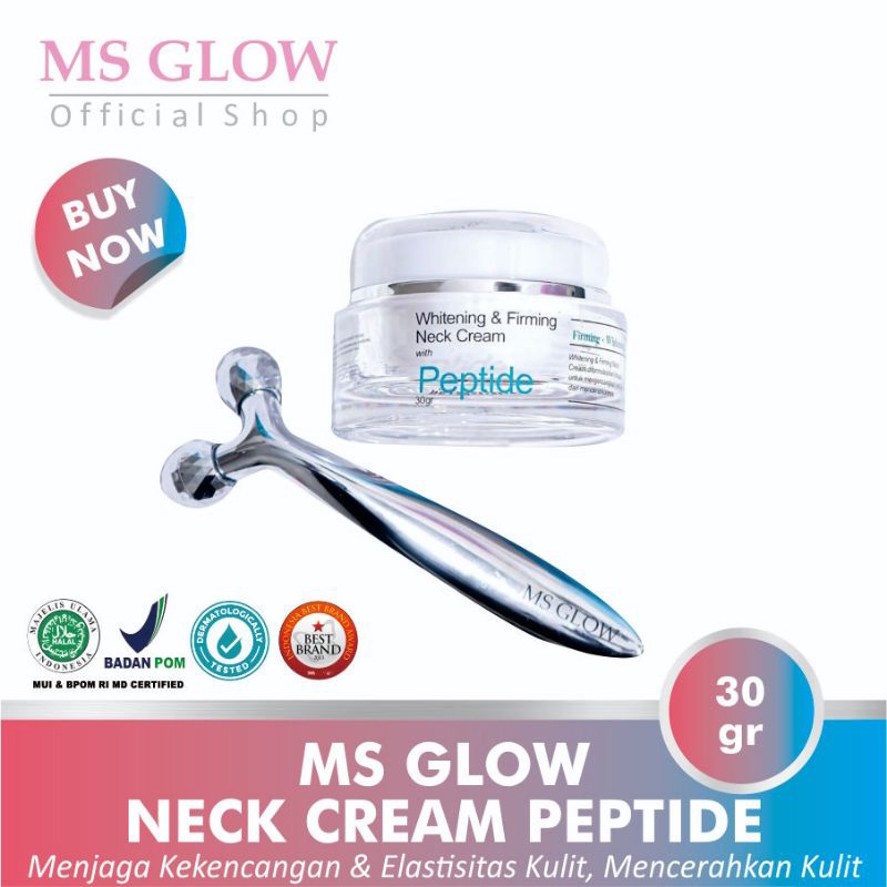 Neck Cream Ms Glow Cream Leher Ms Glow Whitening Firming Original Krim Pemutih Leher BPOM
