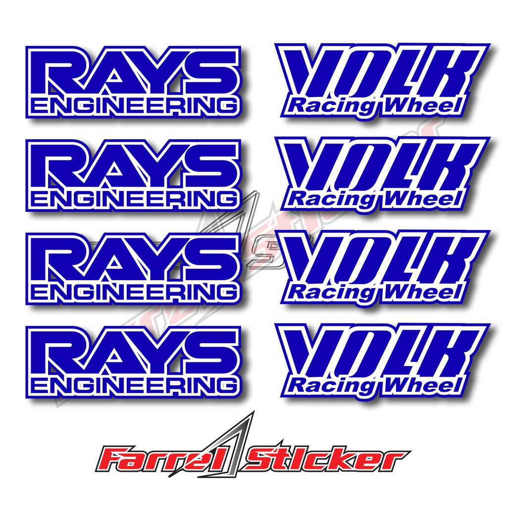 stiker sticker velg mobil VOLK RAYS Engineering