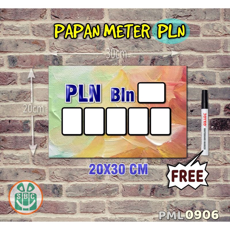 

Stokastik Papan Meter Listrik PLN PAM motif Unik - Lukis 06