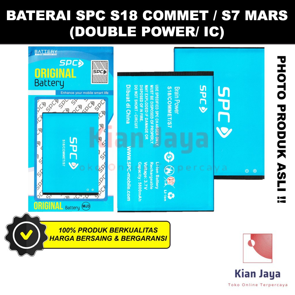 Baterai Hp SPC S18 Commet S7 Mars Original Double Power Batre Batrai Battery S 18 S 7