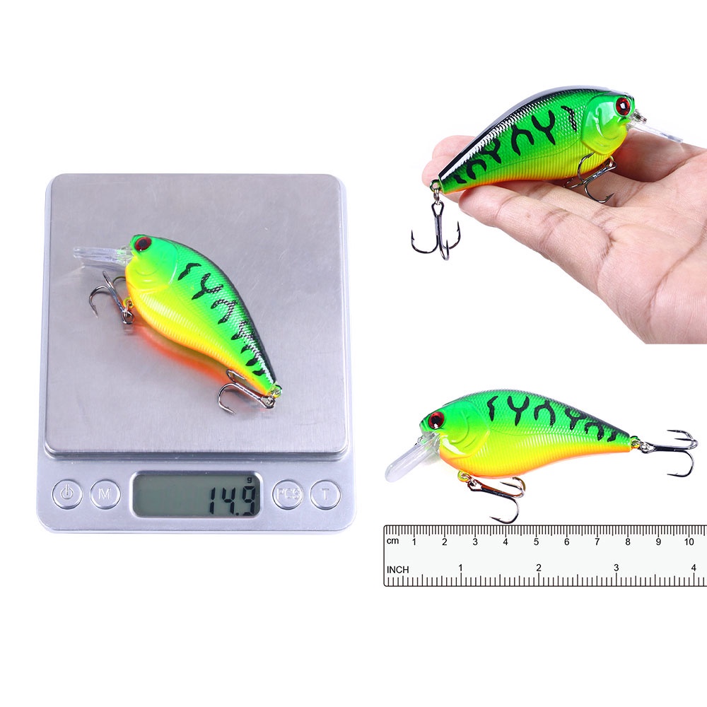 HENGJIA 6PCS Wobblers Crankbait Simulation Fishing Lure 8.5CM 15G Jerkbait Floating Hard Bait Bass Carp Fishing Tackle