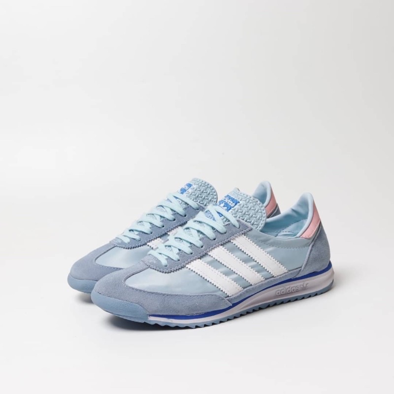 SEPATU SNEAKERS CASUAL WANITA ADIDAS SL 72 LIGHT GREEN PINK