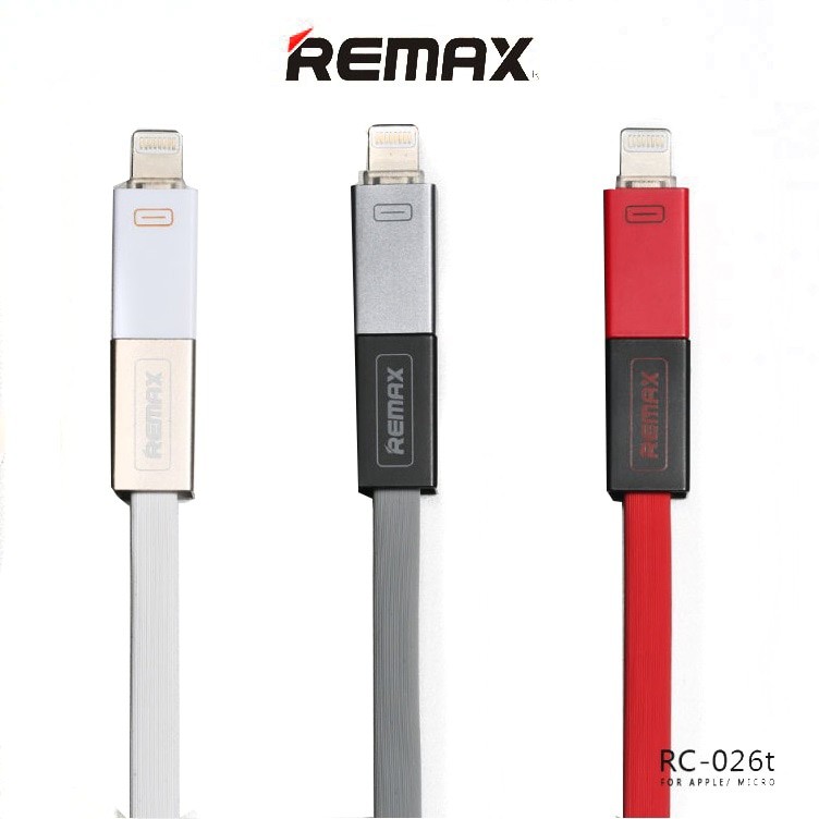Terlaris Kabel Data 2 In 1 REMAX Shadow Magnet RC-026t ORIGINAL