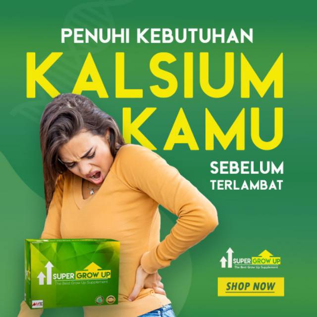 

Susu kalsium SUPER GROW UP Susu Peninggi Badan SUPER GROW UP 100% ORIGINAL!!!!