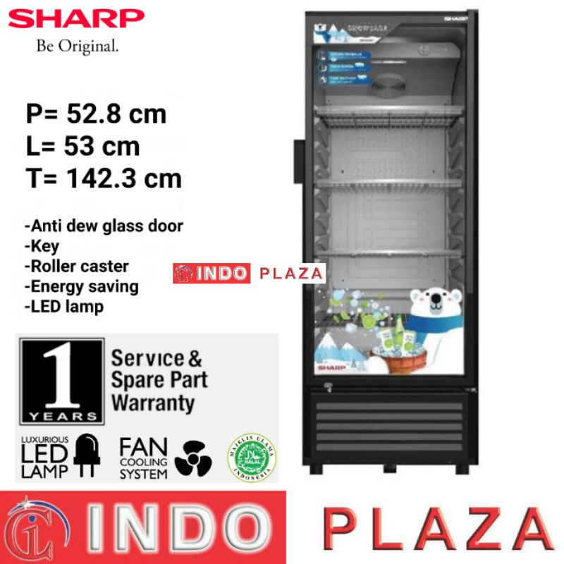 SHOWCASE SHARP SCH-210FS 3 Rak 210 Liter