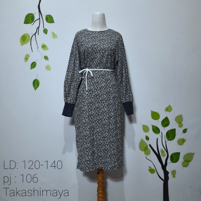 Preloved tunik dress rajut vintage lengan panjang jumbo