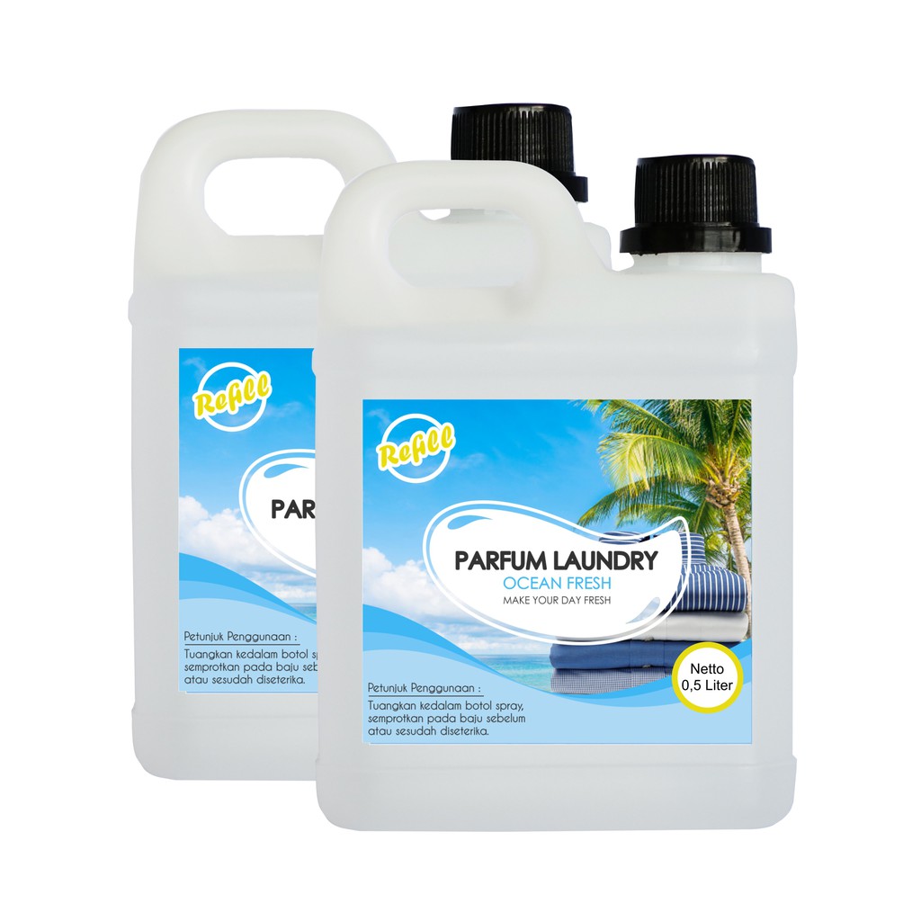 Parfum Laundry Aroma Ocean Fresh  Wangi &amp; Tahan Lama Kemasan Refil 0.5 Liter | Bisa Cod | Terlaris