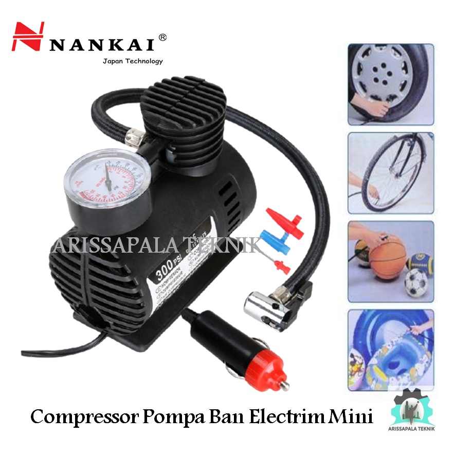 Kompressor Mini Kompressor Pompa Ban Elektrik Mini Air Compressor NANKAI