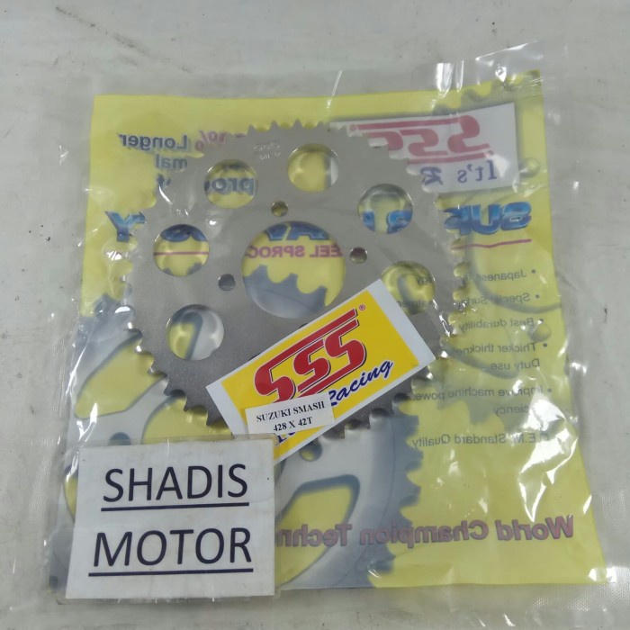 Ger Belakang Motor Merk SSS Ukuran 428 X 42T Belakang Motor SUZUKI SMASH Gear Belakang Motor