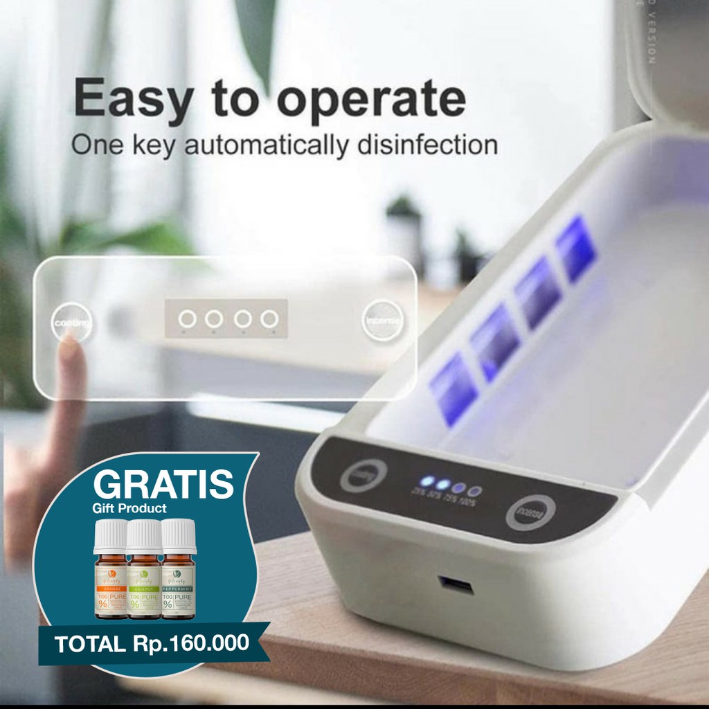 ALAT STERIL HAPE, MASKER | DISINFEKTAN 99% ANTI VIRUS | UV Disinfection Box Alat Steril