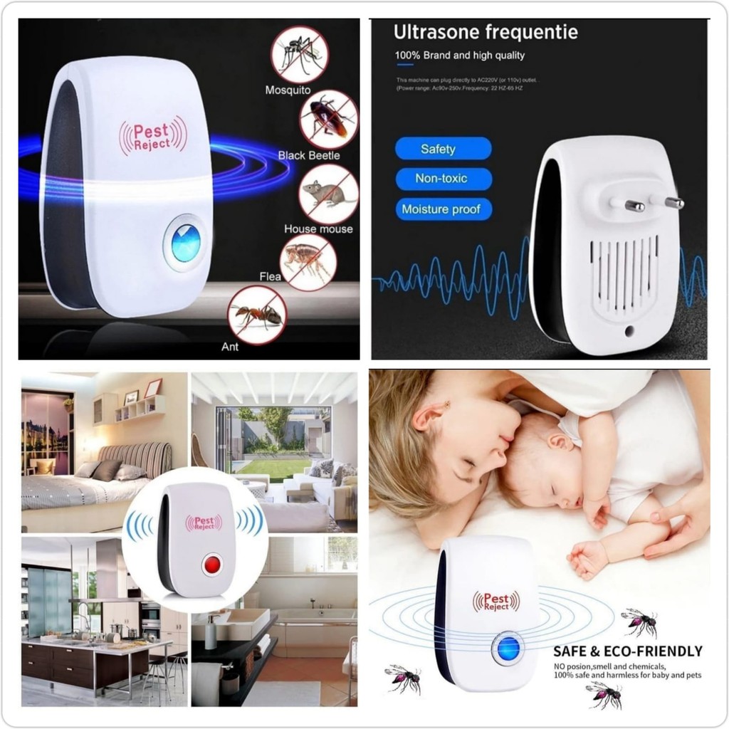 Ultrasonic Pest Reject New Riddex Alat Pengusir Tikus Nyamuk Serangga