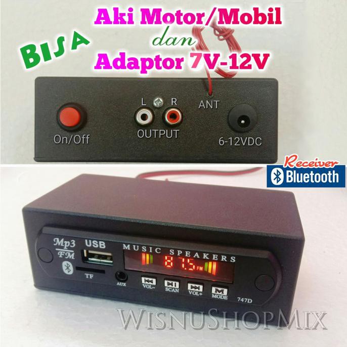 TERMURAH Rakitan Mp3 USB FM Bluetooth Player DC 7V-12V Mini Box AR153