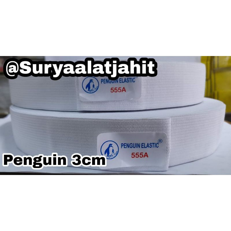 Karet Penguin (555A) 11/4in/3cm putih @28y =Rp.28.900/1pcs