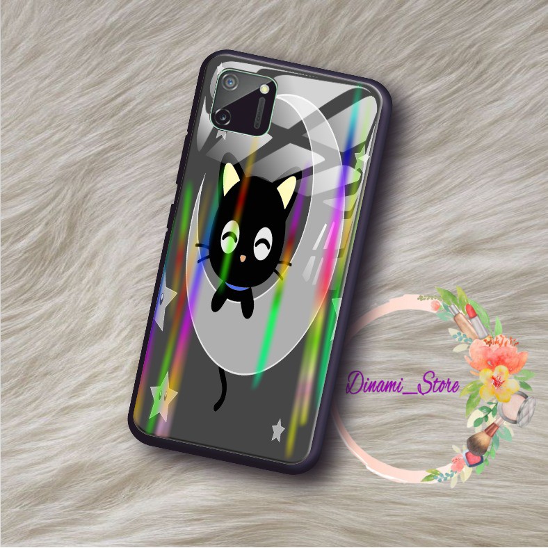 back case glass aurora coco cat Samsung J2prime G530prime A01 CORE A20 A30 A20s A50 A50s  DST381