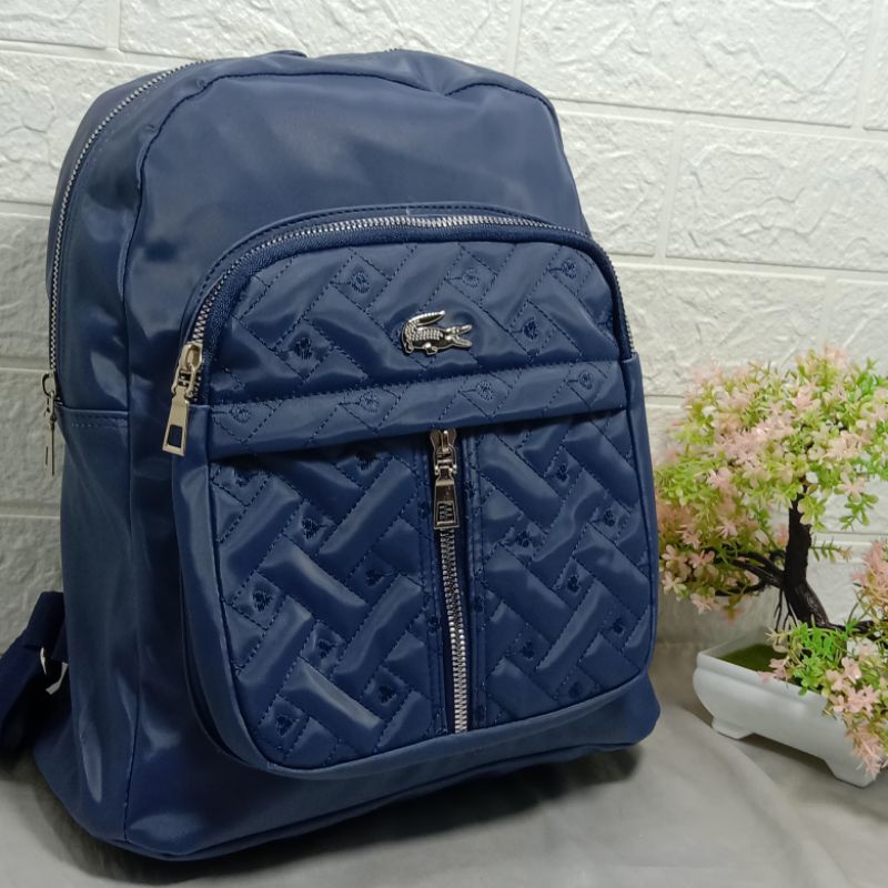 Ransel Fashion Wanita NiLon bordir-G.navy