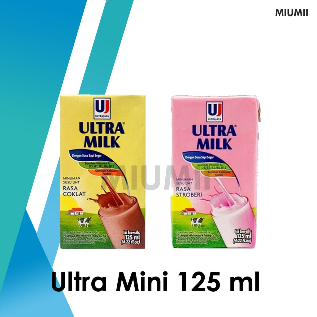 Jual Susu Ultra Milk 125ml 4kotak Susu Kemasan Instan Ultra Ukuran Mini Harga Murah Bundle 4pcs 3642