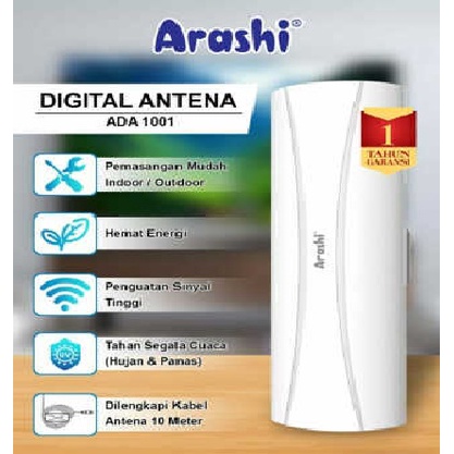 Antena Tv Digital Indoor Outdoor Booster Arashi ADA 1001 terbaru