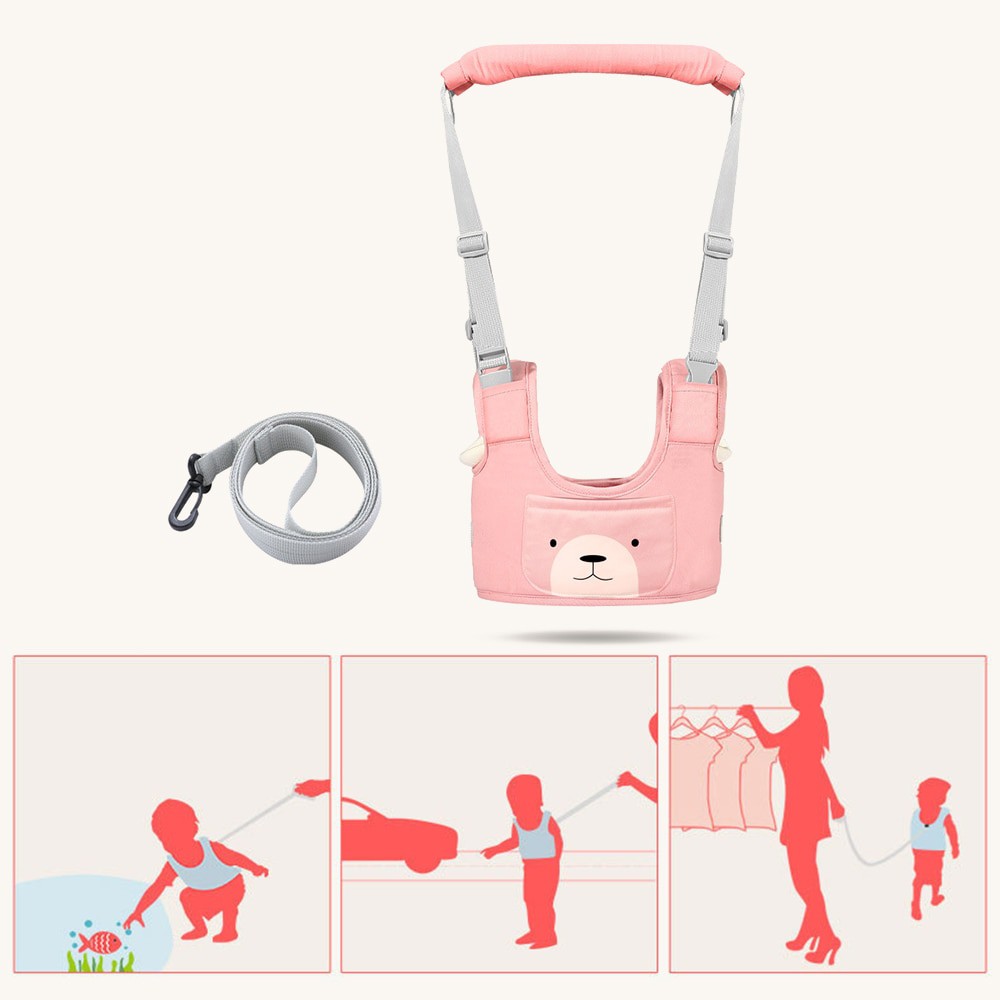 ELFYDO HL0241 Alat Bantu Jalan Bayi Toodler Baby Walking Assistant Baby Walker Sabuk Pengaman Motif Beruang