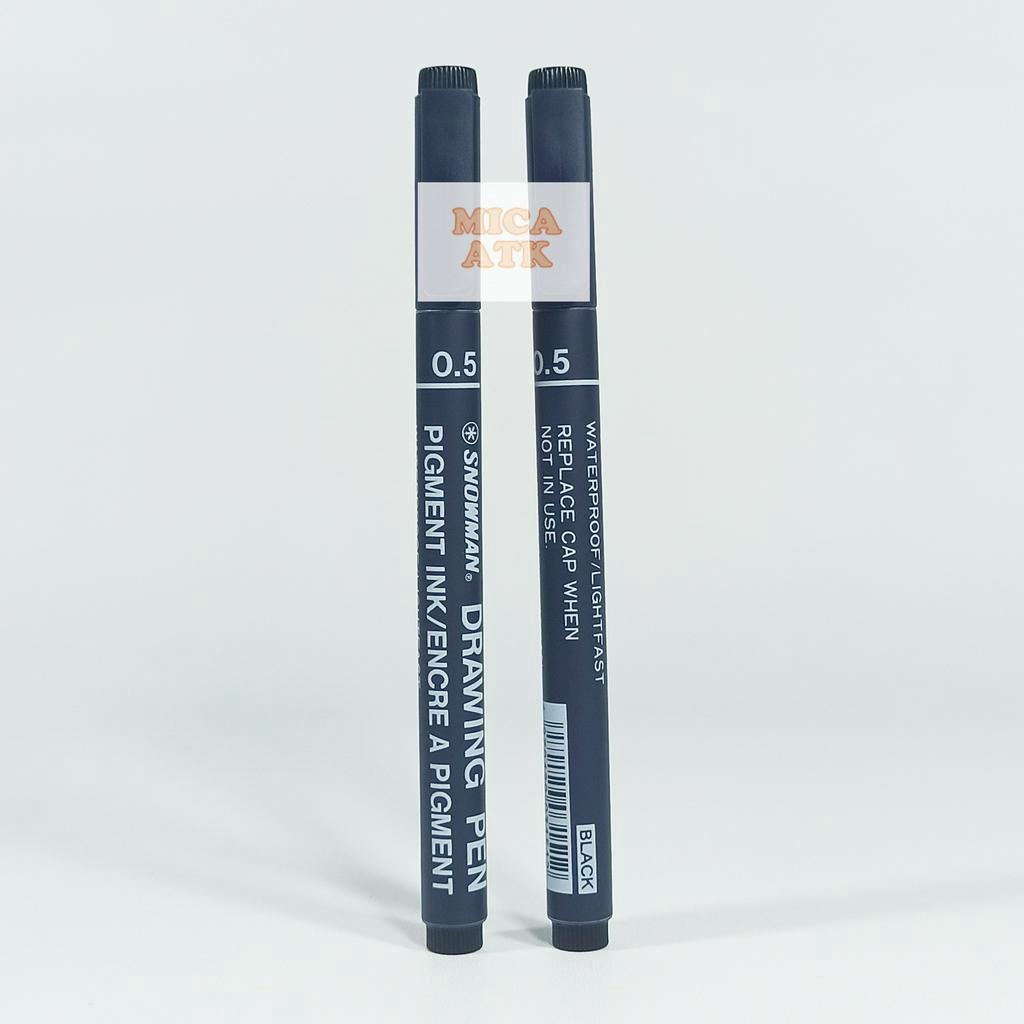 

SNOWMAN Drawing Pen 0.5 Hitam [ ECER ]