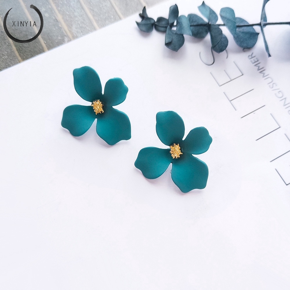 Anting Bunga Permen Warna Manis / Statement Earrings Candy Color Flower Sweet Ear Studs