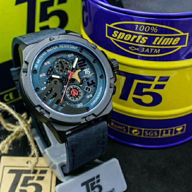 Jam Tangan Pria T5 H3703 T5 H 3703 original chronograph free tin box