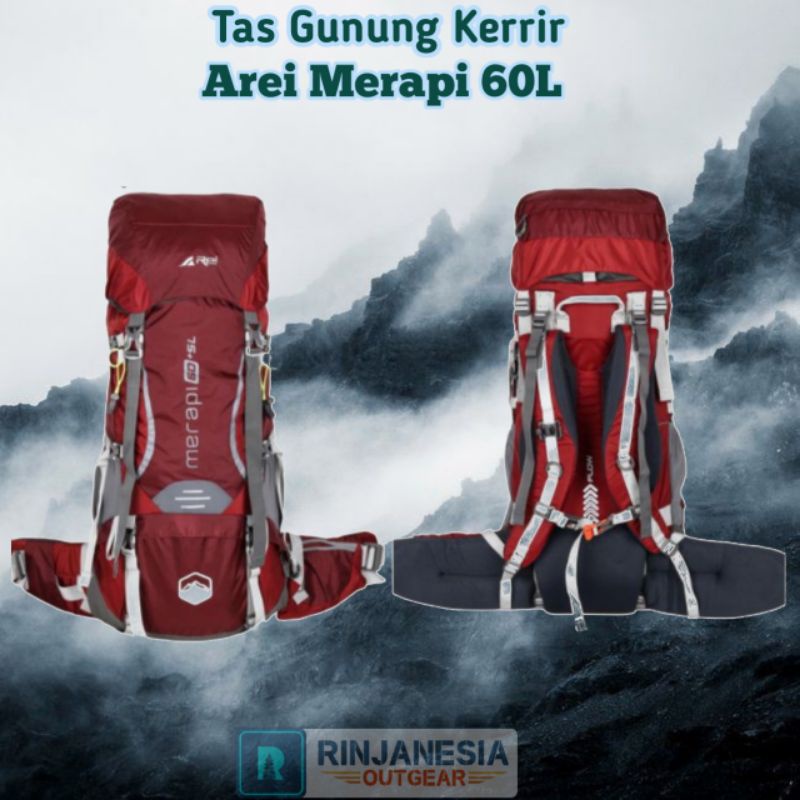 Tas Gunung Kerrir Arei Merapi 60L Original