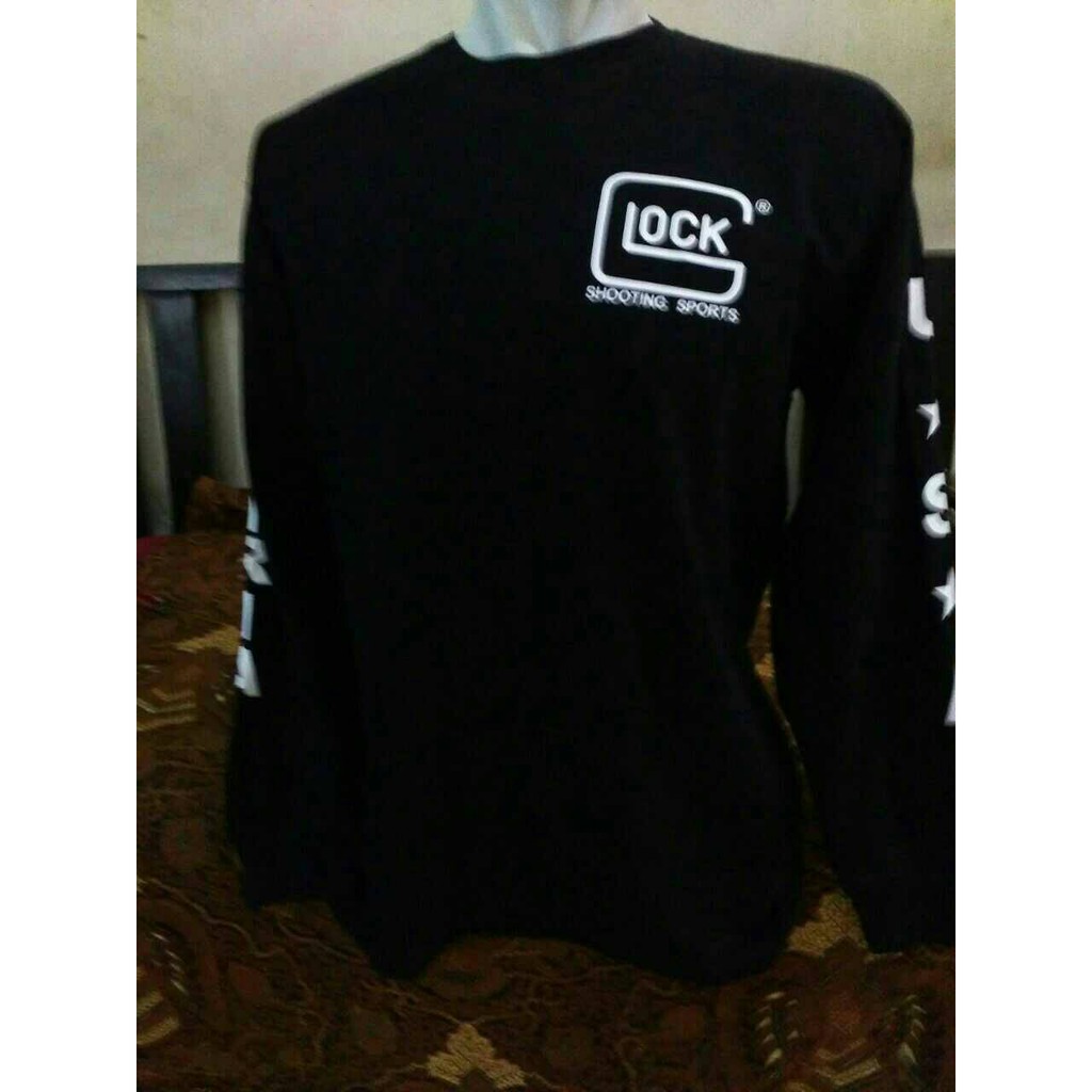 KAOS LENGAN PANJANG GLOCK/BAJU LONG SLEEVE GLOCK SIZE BESAR
