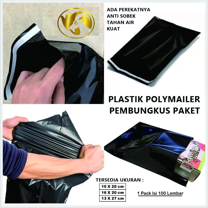 

Plastik Packing Polymailer Hitam Ukuran Kecil 100 Lembar