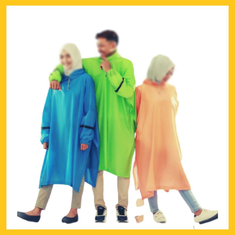 Mantel Jas Hujan Ponco Lengan Colour Ibex Poncho Kapong Batman Murah