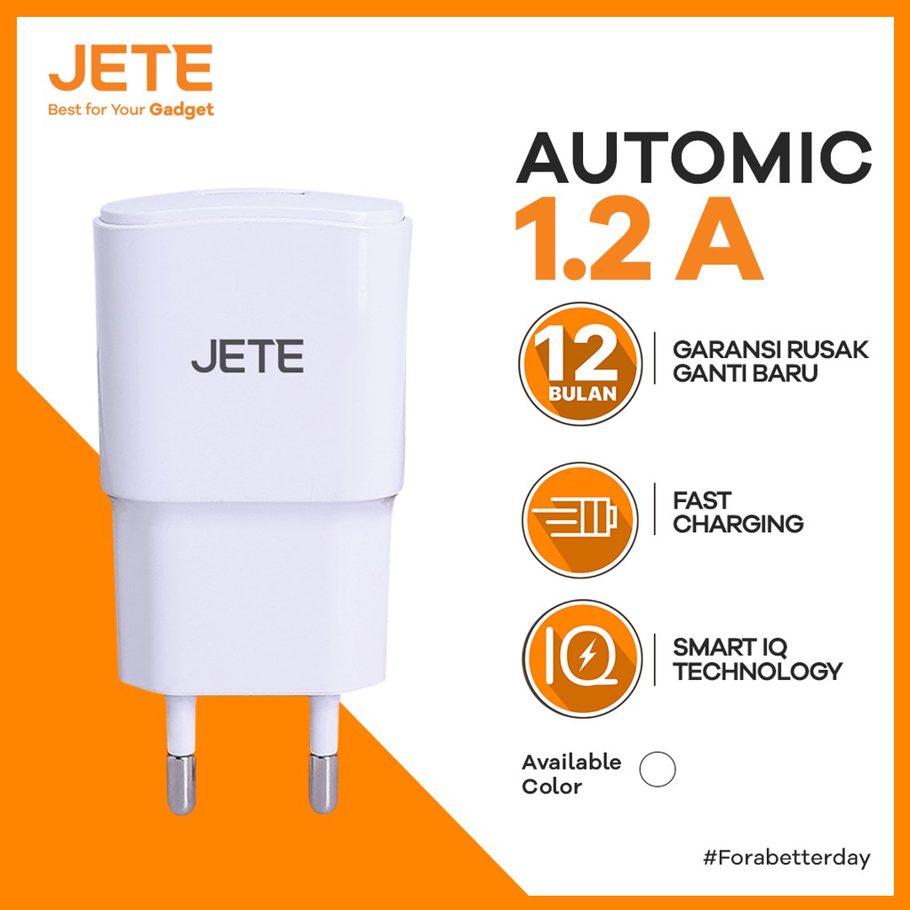 Charger  Fast Charging  JETE Atomic  - Garansi Resmi 12 Bulan