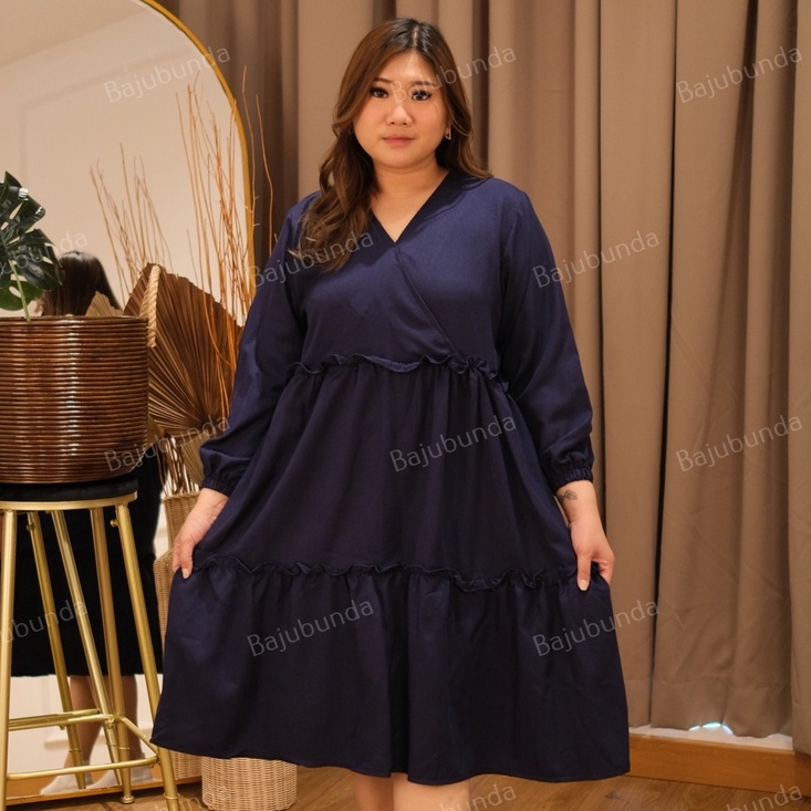 LD 120 Dress Big Size Baju Wanita Jumbo KIARA