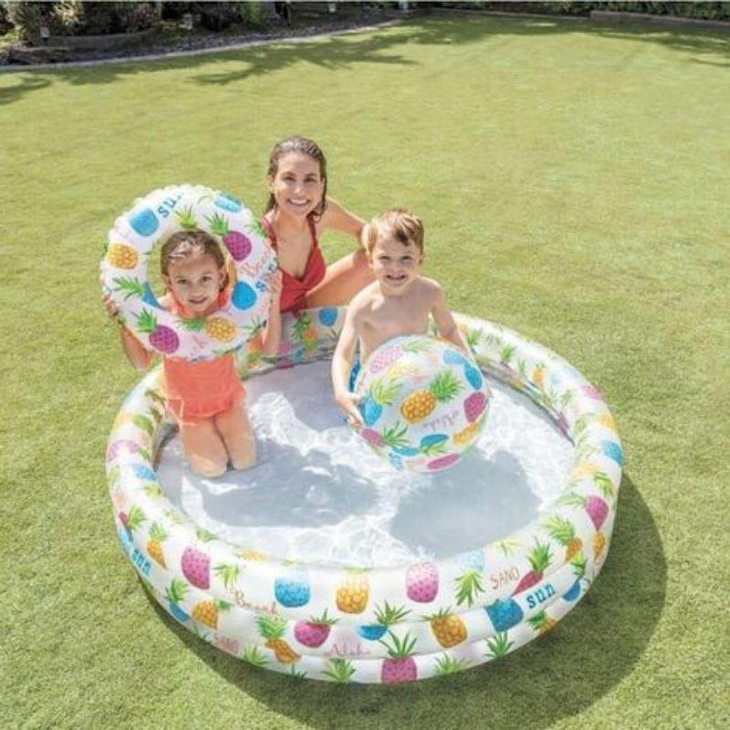 INTEX Kolam Renang Pompa Anak Set + Pelampung + Bola (59469)