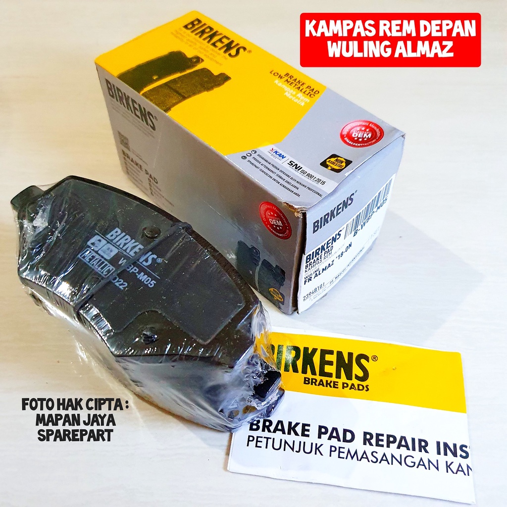 BRAKE PAD - KAMPAS REM DEPAN WULING ALMAZ BIRKENS