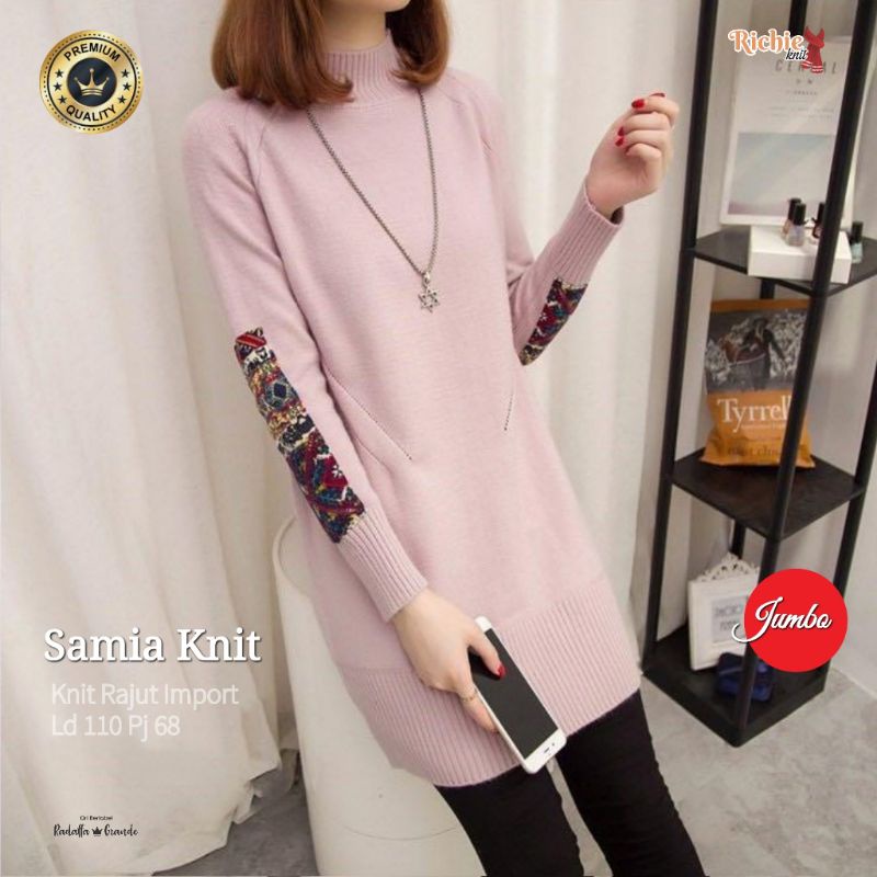 Atasan Wanita SAMIA Knit/Bahan rajut import, LD 110