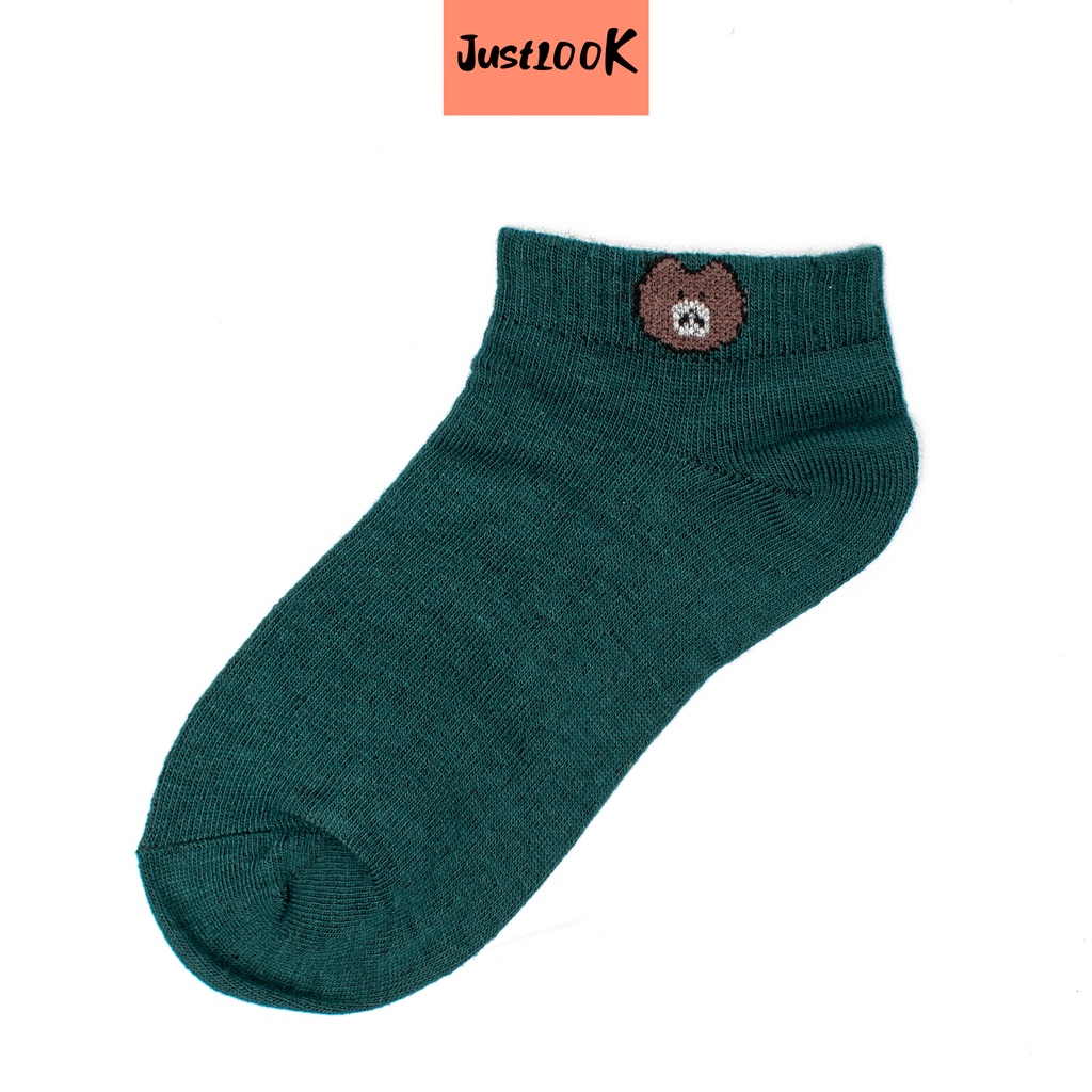 JustLook Kaos Kaki Brown Pendek Model Semata Kaki - Kaos Kaki Ankle Brown Import High Quality-4
