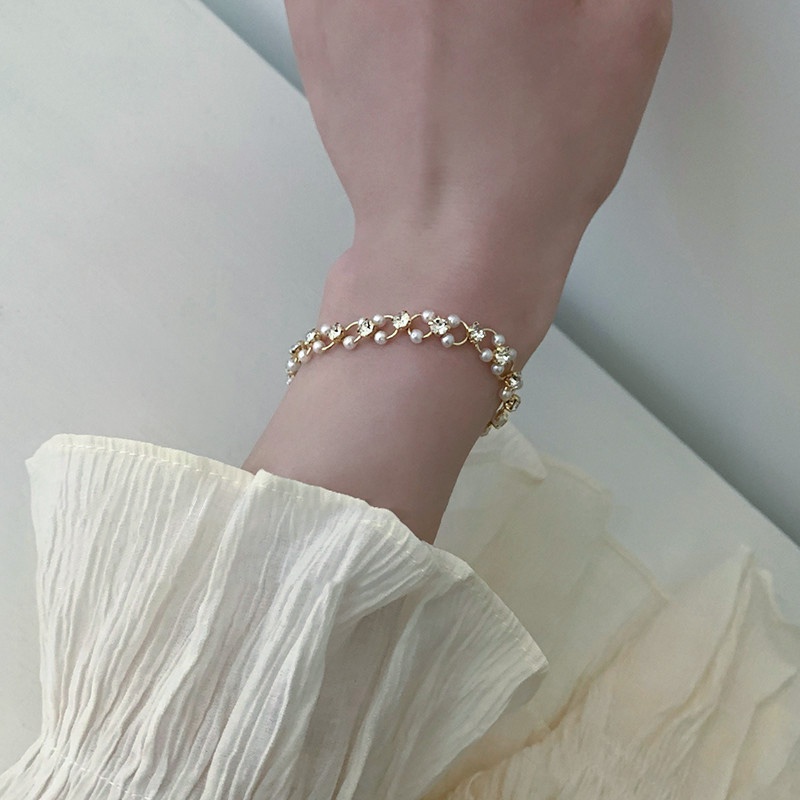 Gelang Mutiara Gaya Perancis Untuk Wanita
