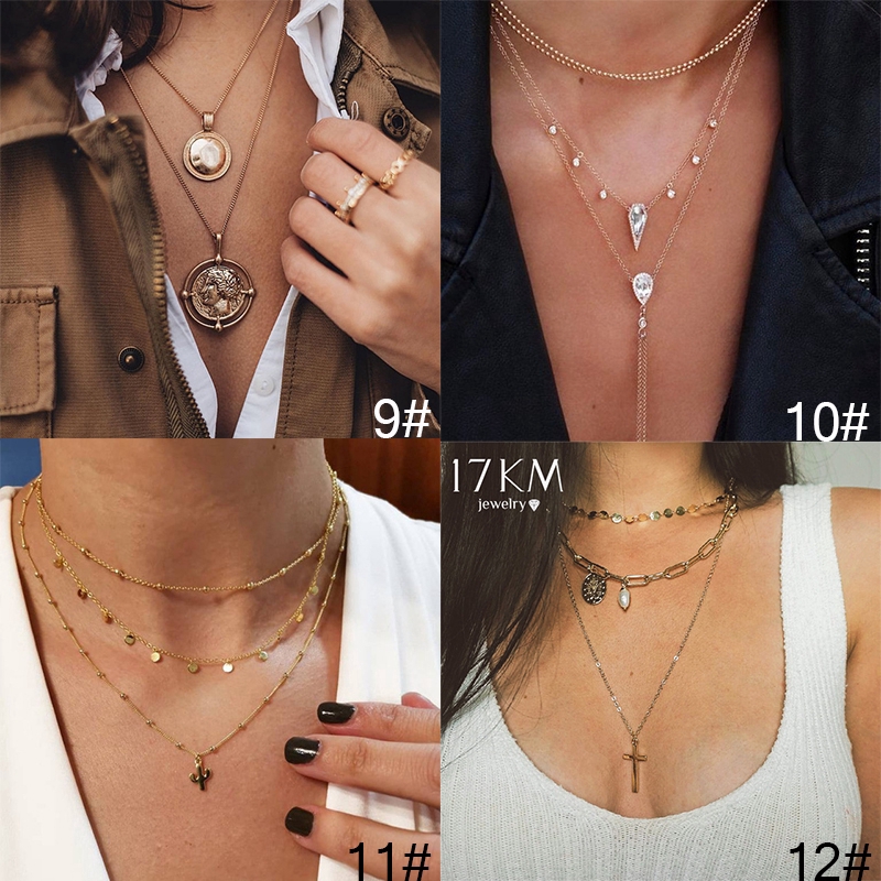 Kalung emas Sederhana Wanita bohemian Fashion Aksesoris