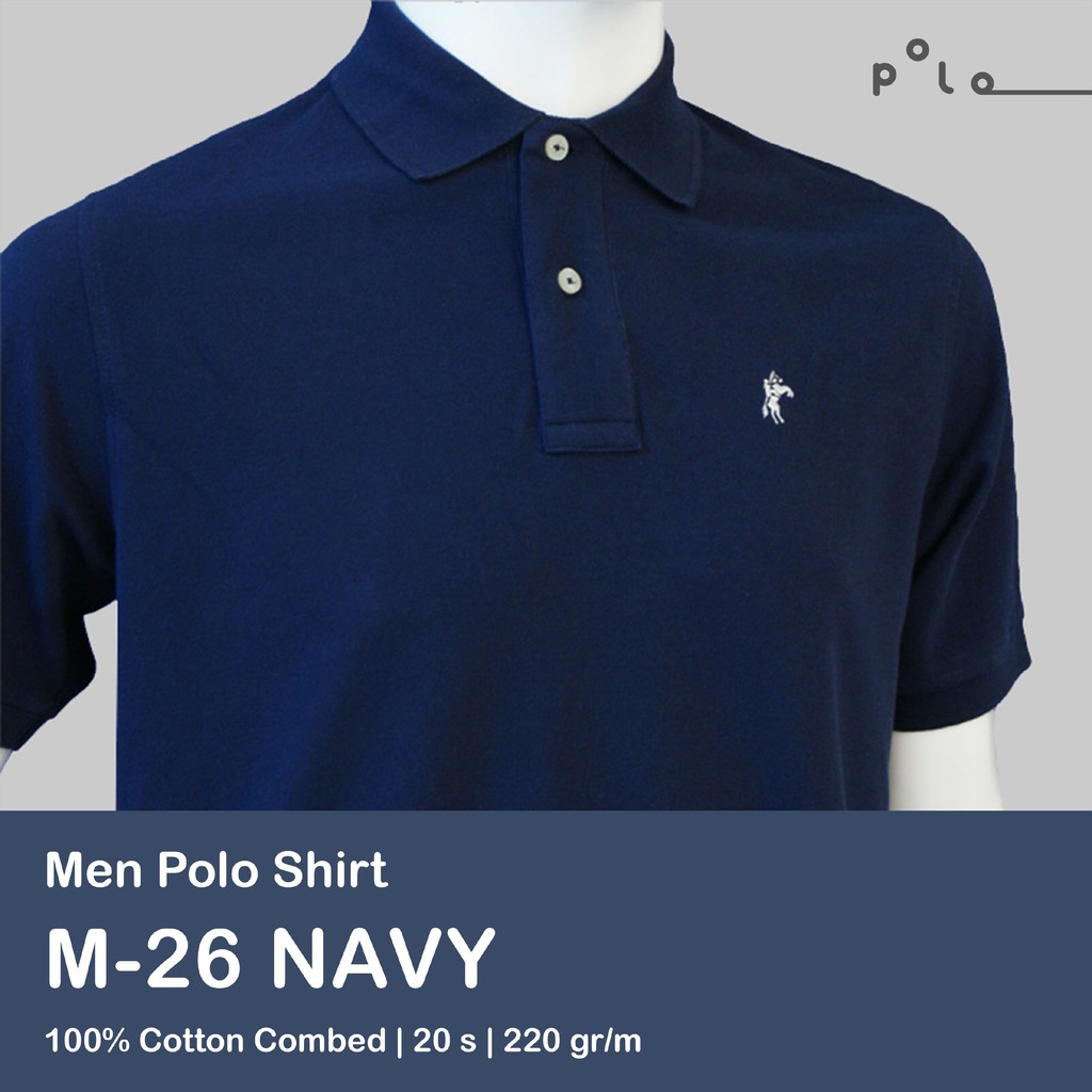 KAOS POLO PRIA - Navy / Biru Tua