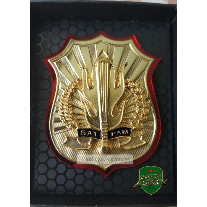 

e4vd05e Lencana Satpam Exclusive Gold Mika Rf050Rg