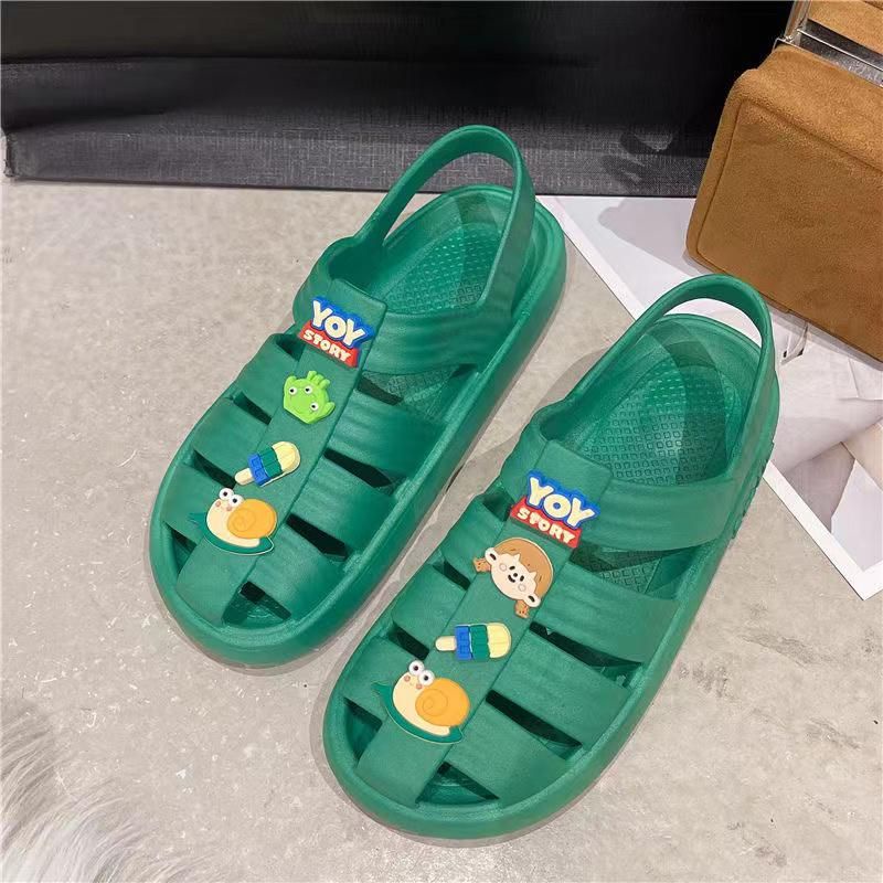 Sandal Crocs Gladiator Eva Toys Wanita Tali Slip On Wanita Import High Quality