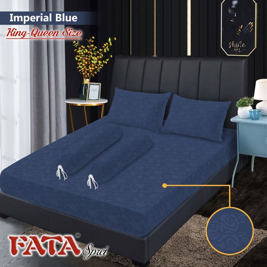 Sprei Polos Emboss Fata Imperial Blue 180x200