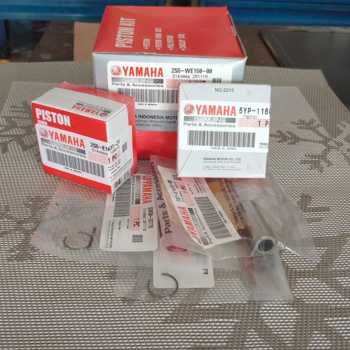 (100% ASLI) Piston Kit Std (2S6-WE160-00) untuk Jupiter MX Pasti bagus