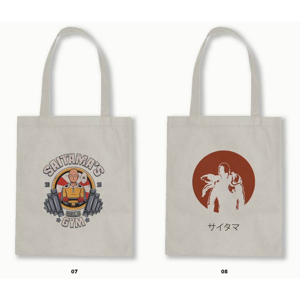 TOTE BAG BLACU  - ONE PUNCH MAN (SAITAMA)