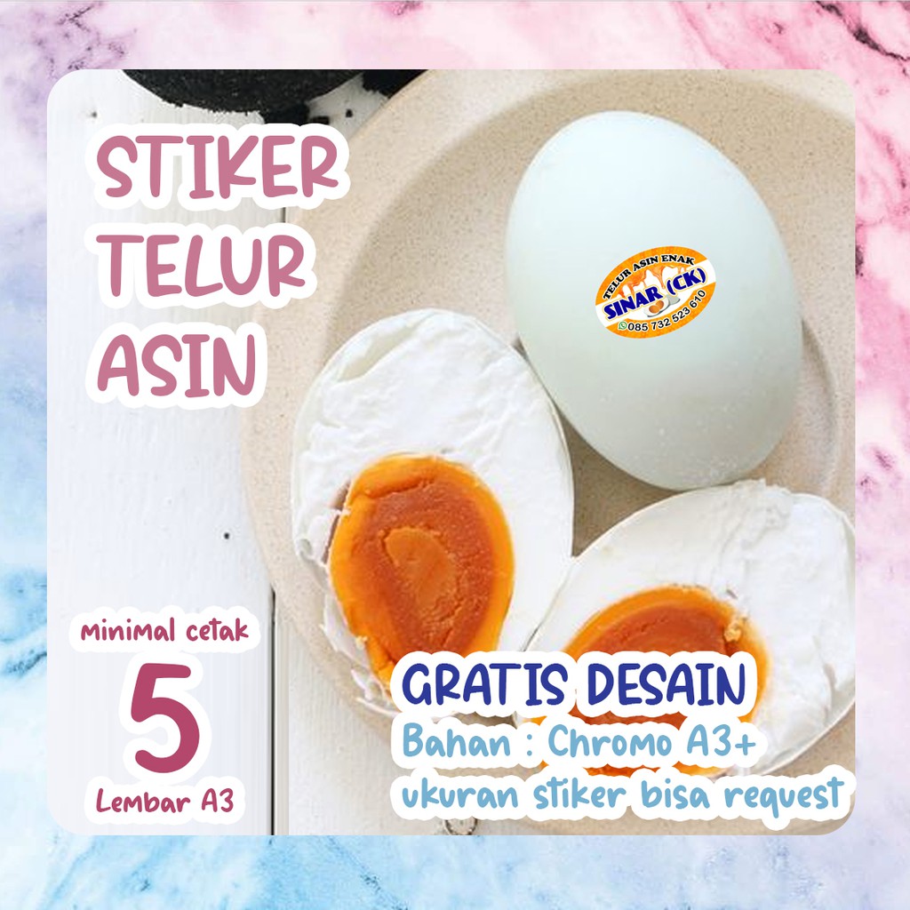 

STIKER TELUR ASIN ( gratis desain )