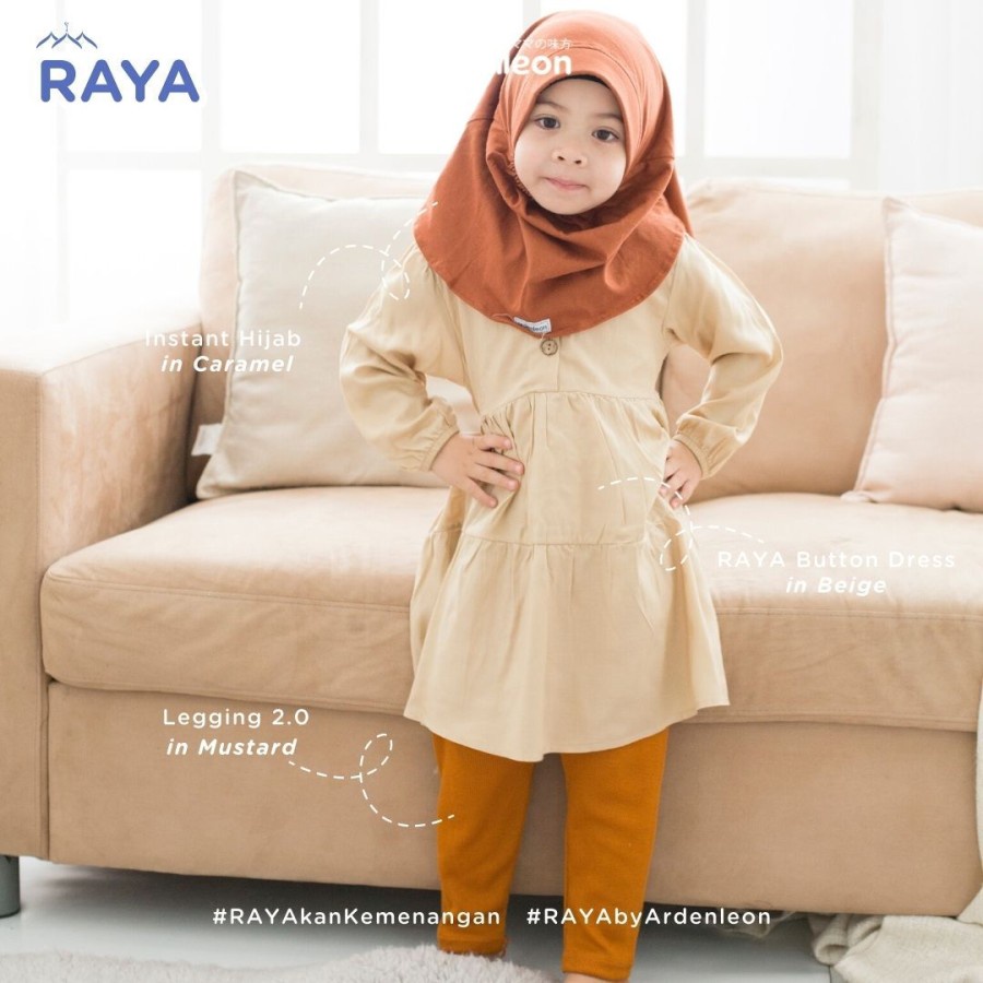 Makassar ! Button Dress Girl Ardenleon Raya Collection