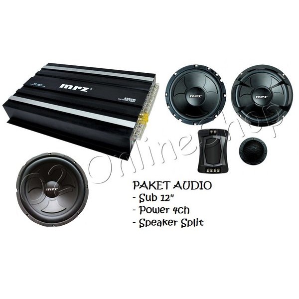 Terbaru           Paket Audio murah / Audio mobil murah / Subwoofer Power Speaker split / Promo
