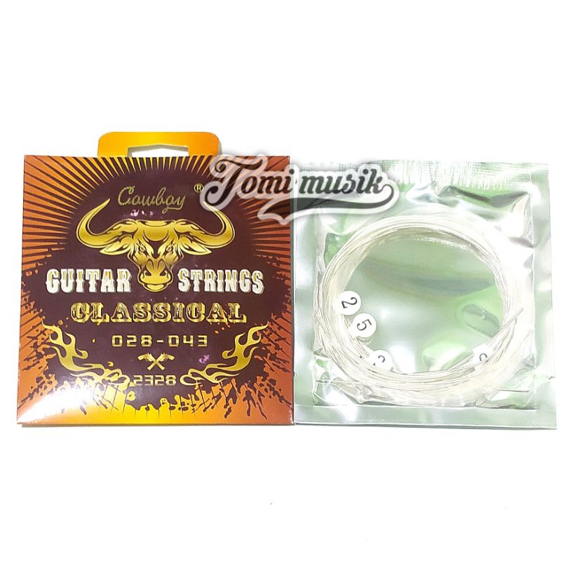 senar gitar nylon classic cowboy clear original normal tension
